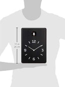 Remnoskako Clock Analog Natural Color Kuku Black CUCU LC10-16 BK Lemnos