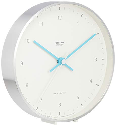 Remnos Hanging Analog Radio Clock Mizuiro Aluminum White Mizuiro LC07-06 WH Lemonos