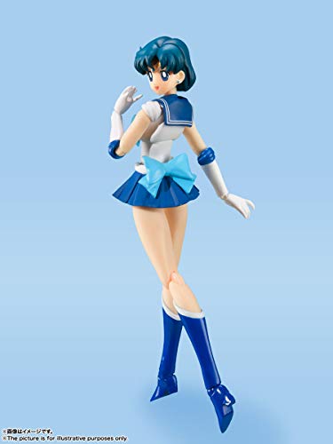 BANDAI SPIRITS S.H.Figuarts Sailor Moon Sailor Mercury -Animation Color Edition- (Resale version) Approx. 140mm PVC&ABS painted movable figure