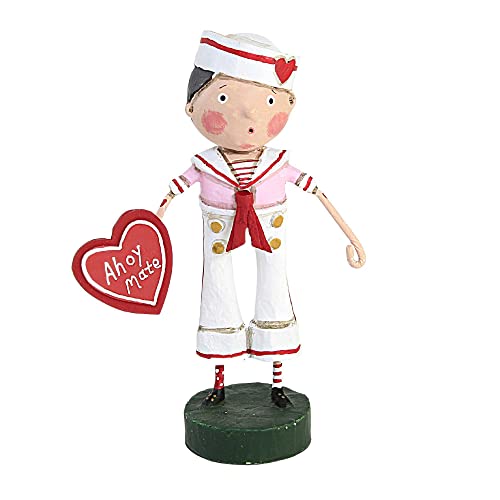 Lori Mitchell Sailor Valentine 6" Polyresin Valentine's Day Love Heart Collection Figure 14495