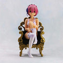 ONSAI Anime Re: Life in a Different World from Zeroland Zero's RAM Action Figure 15cm Throne Ver PVC Figure Anime Girl Model Gift Box (Color: No Box)