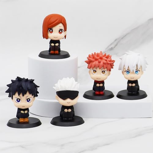 LANJING Jujutsu Kaisen Satoru Gojo Figure Model Ornament Anime Figure Model Birthday Gift PVC Painted Complete Figure Product Contents: Jujutsu Kaisen Figure Set A, 5 pieces