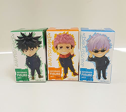 Jujutsu Kaisen Deformed Figure Set of 3 Yuhito Kojo, Satoru Gojo, Megumi Fushiguro]