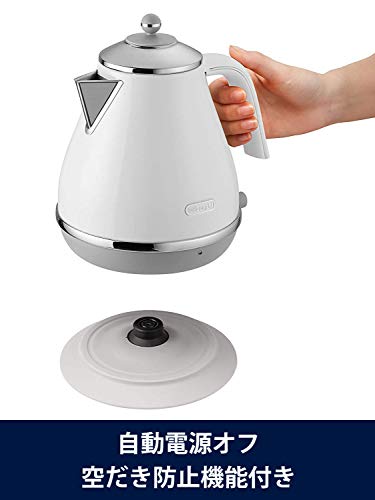 DELONGHI Electric Kettle ICona Capitals KBOC1200J-W Stainless steel 1.0L White