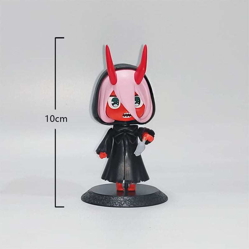 Anime Darling in the Q Version Figure Set, Zero Two Figure Model Figure Desktop Ornaments Collectible Supplies