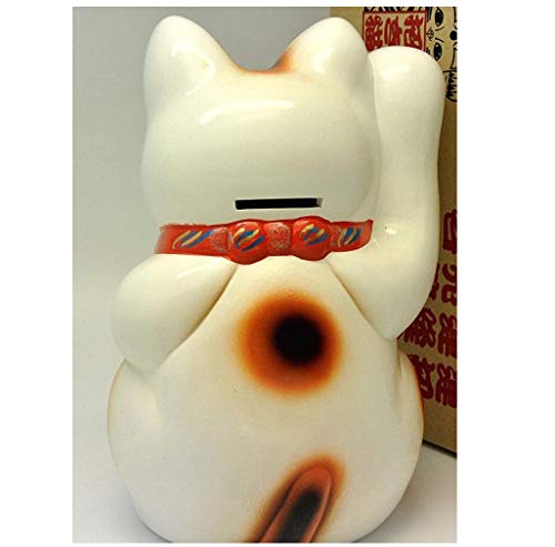 Invited cat No. 8 White Odari Cat (right hand) Tokoname ware ...