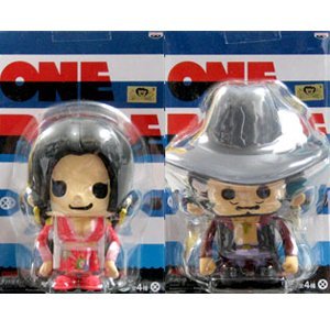 ONE PIECE × PansonWorks One Piece Soft Vinyl Figure Inblister Seven Warlords of the Sea Appearance Chapter 1 Hancock Mihawk 2 types set