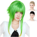 CASEEDEN (Case Eden) Cosplay Wig Cosplay Wig Hair Carl VOCALOID VOCALOID VOCALOID Vocaloid Gumi Gummy Sancha Flower Green Gradation Green White Melche Wignet 2 pieces