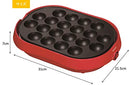 [Yamazen] Takoyaki (with flat plate) 20 baked / detachable plate Red YOC-W200 (R)