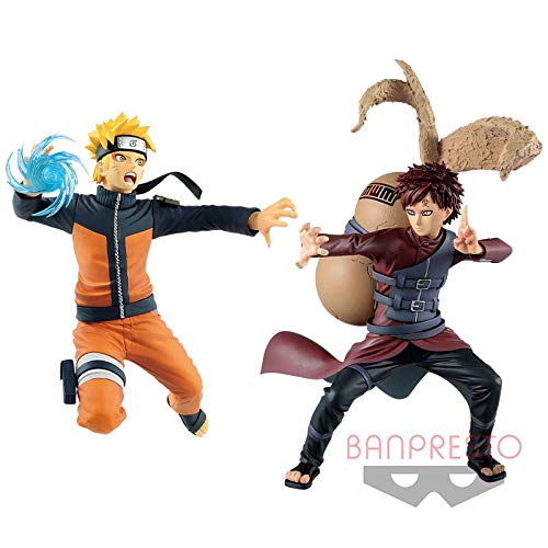 Naruto & Gaara: NARUTO Shippuden VIBRATION STARS GARA & UZUMAKI NARUTO all 2 types set/Banpresto figure Uzumaki sage mode ver.