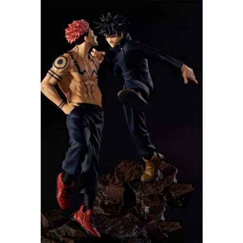 BoayDar Jujutsu Kaisen GK Megumi Fushiguro Double Sided Sukuna Yujin Kojou Satoru Gojo Kugisaki Nobara Combat Set Figure Made of ABS&PVC Pre-painted Kaidama/Tamaori Figure 20cm Double sided Sukunade