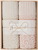 Imabari crested towel blanket set (with wooden box) Kurishima Strait Wavebun IM15039