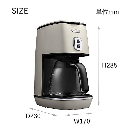 DE'longhi (Delonghi) Drip Coffee Maker Destin ICMI011J-W Regular Coffee 6 cups of titanium coat filter aroma mode [White] 3-year warranty with Delong Family registration