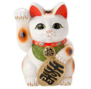 Invited cat No. 8 White Odari Cat (right hand) Tokoname ware ...