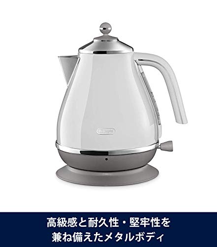 DELONGHI Electric Kettle ICona Capitals KBOC1200J-W Stainless steel 1.0L White