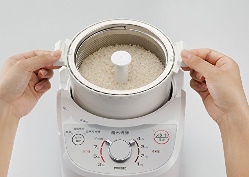 Twinbird compact rice polar rice rice rice serving home compact lightweight and easy operation kakuan type 1 ~ 4 Yoshinata Tsubame Sanjo [Manufacturer warranty 1 year] White MR-E520W