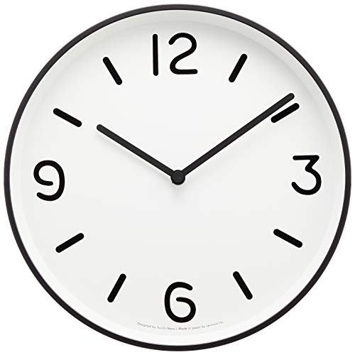 Remnos Hanging Clock Analog Aluminum Monochrome White MONO Clock LC10-20A WH Lemonos φ256 × D46mm