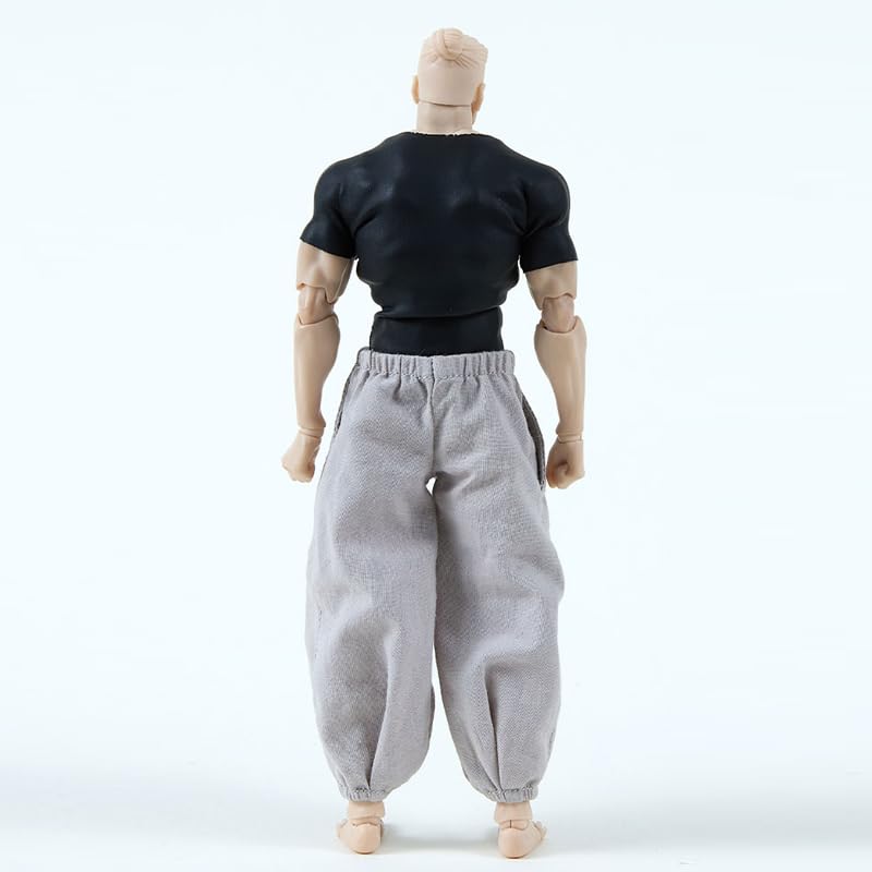 1/12 Scale Aku Jujutsu Kaisen Fushiguro Jinji Combat Uniform Suit T-shirt Belt Pants Doll Clothes 1/12 Base Clothes Set