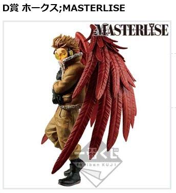 Banpresto Bank Lottery My Hero Academia I'm Ready D Award Hawks;MASTERLISE Figure