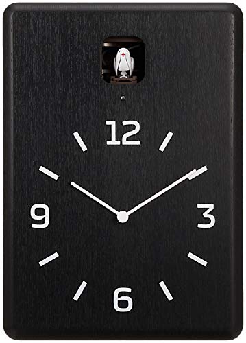 Remnoskako Clock Analog Natural Color Kuku Black CUCU LC10-16 BK Lemnos