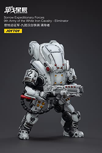 JOYTOY Battle Stars Delightful Expeditionary Force White Iron Cavalry 9th Regiment Exterminator 1/18 Scale PVC & ABS Painted Movable Figure JT3303