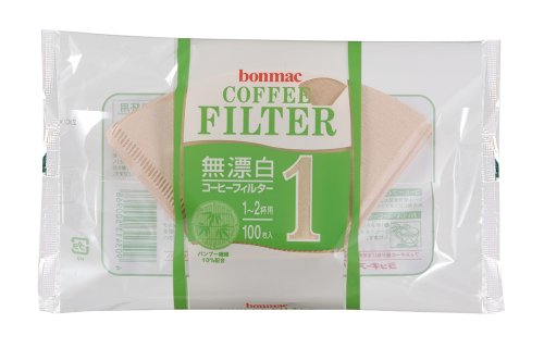 BONMAC Bon Mac Coffee Filter 1-2 cups Bamboo Complete Filter CF-100BAM 100 pieces x 10 packs #858511