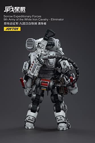 JOYTOY Battle Stars Delightful Expeditionary Force White Iron Cavalry 9th Regiment Exterminator 1/18 Scale PVC & ABS Painted Movable Figure JT3303