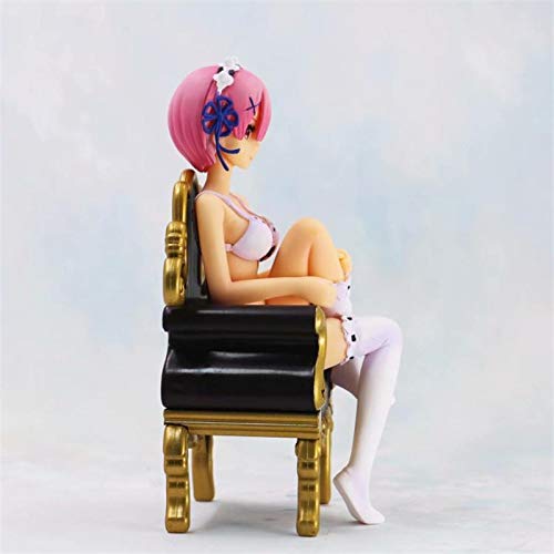 ONSAI Anime Re: Life in a Different World from Zeroland Zero's RAM Action Figure 15cm Throne Ver PVC Figure Anime Girl Model Gift Box (Color: No Box)