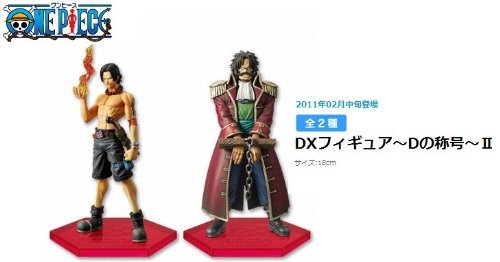 One Piece DX Figure ~D's Title~II (Portgas D. Ace & Gol D. Roger) 2 types set ONE PIECE/One Piece