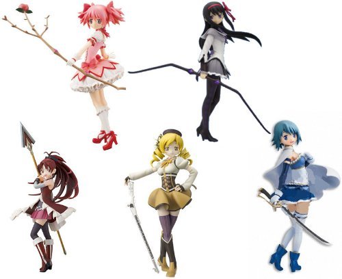 Puella Magi Madoka Magica SQ Figure 5 Type Set Madoka Kaname Mami Tomoe Sayaka Miki Kyoko Sakura Homura Akemi