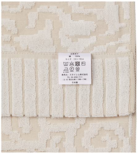 Imabari crested towel blanket (wooden box) Kurishima Strait Wave Wen Beige IM8038-BE