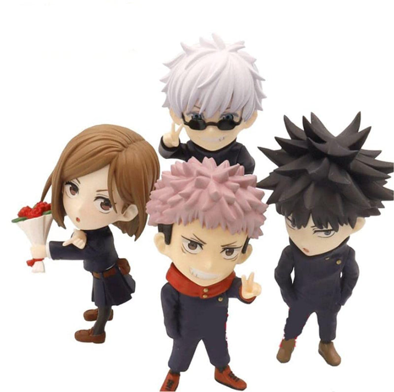 Jujutsu Kaisen Deformed Figure Satoru Gojo, Yuji Kojo, Megumi Fushiguro, Bara Kugisaki