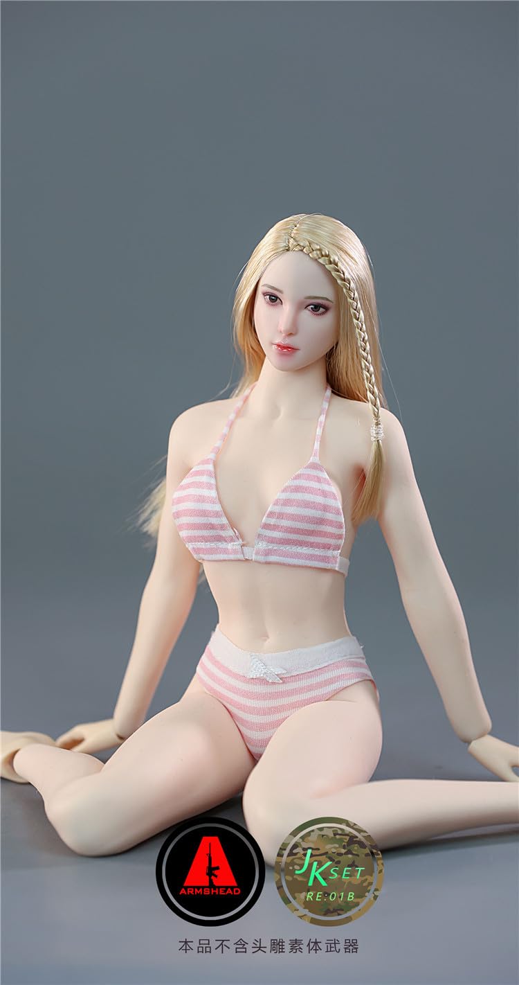 Toy Hobby [TOYBARJAPAN] 1/6 Scale Action Figure Compatible with TBLeague Body ARMSHEAD JK GIRL SET RE01B Beautiful Sexy High School Girl Sailor Combat Clothes and Shoes Set (Does not include body, head and weapon)