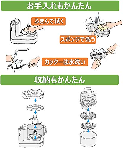 Panasonic Food processor Kijibu grated grated grated slice shredded MK-K81-W White