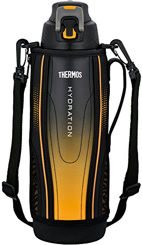 Thermos Water Bottle Insulation Sports Bottle [One Touch Open Type] 1.5L Black Gradation FFZ-1502F BK-G