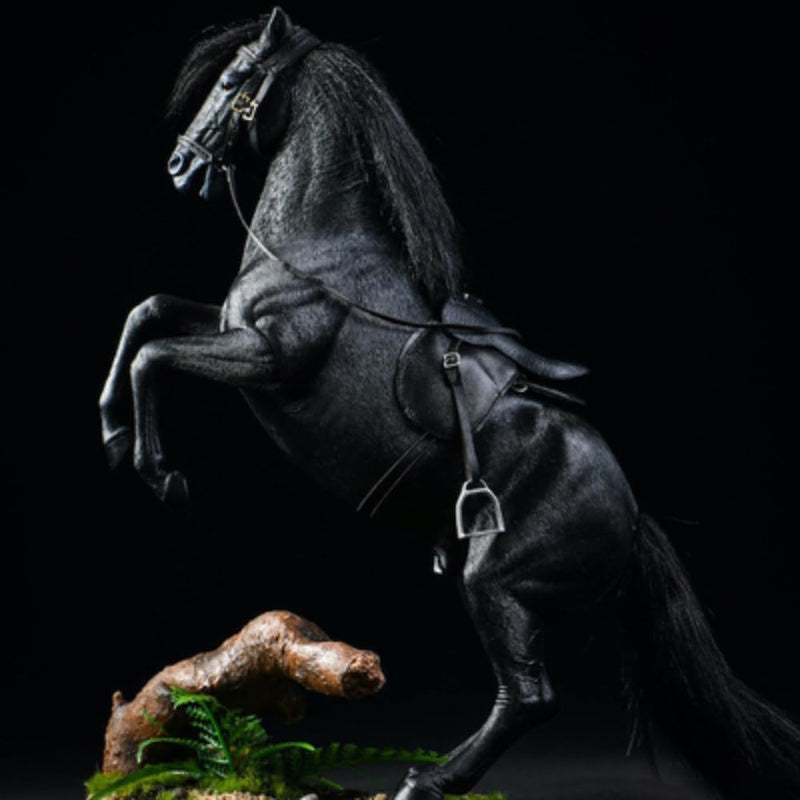 HiPlay JXK 1/12 Warm Blooded Horse 2.0 War Horse Animal Figure Painted Complete Product Made of PVC Black