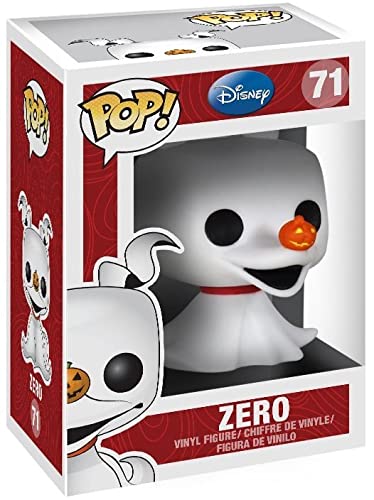 Funko POP Disney The Nightmare Before Christmas - Zero Vinyl Figure (Includes Compatible Pop Box Protector Case), Multicolor, 3.75"