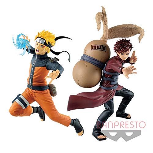 Naruto & Gaara: NARUTO Shippuden VIBRATION STARS GARA & UZUMAKI NARUTO all 2 types set/Banpresto figure Uzumaki sage mode ver.