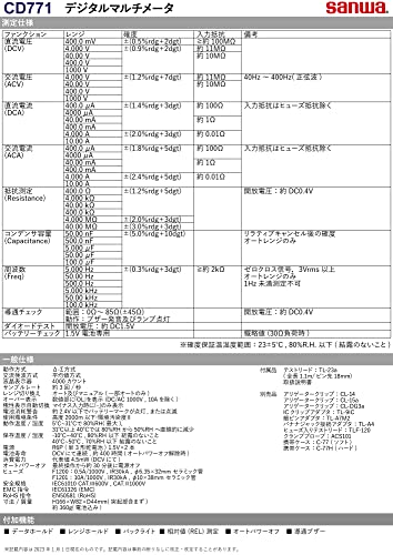 CD771 with Sanwa Electric Instruments SANWA Digital Multimeter Backlight