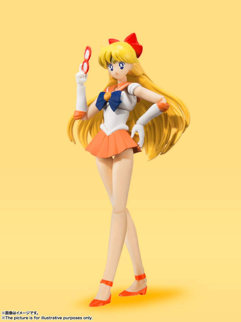 BANDAI SPIRITS S.H.Figuarts Pretty Guardian Sailor Moon Sailor Venus -Animation Color Edition- Approx. 140mm PVC&ABS painted movable figure