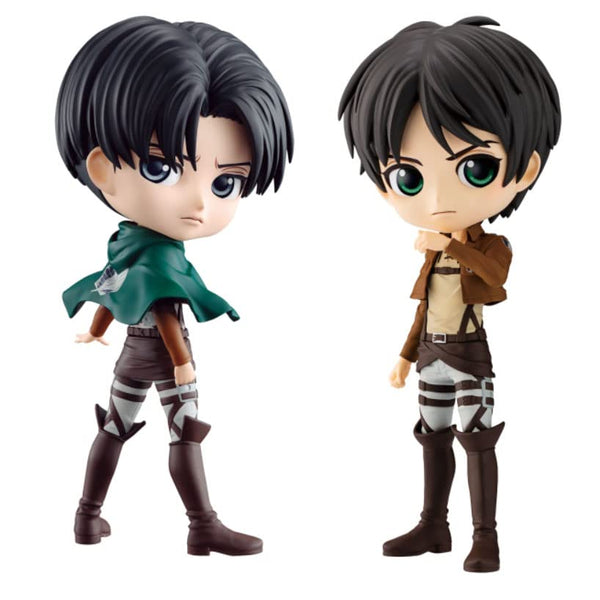 Attack on Titan Q posket Levi + Eren 2 types set Normal color ver.