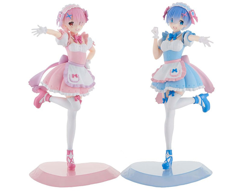 TENITOL Re Life in a Different World from Zero Yumekawa Maid Rem & Ram Set Plastic Painted Complete Figure