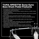 "Dyna-sync" twin drum pedal dedicated hard case that uses TAMA Tama "Direct Drive" method