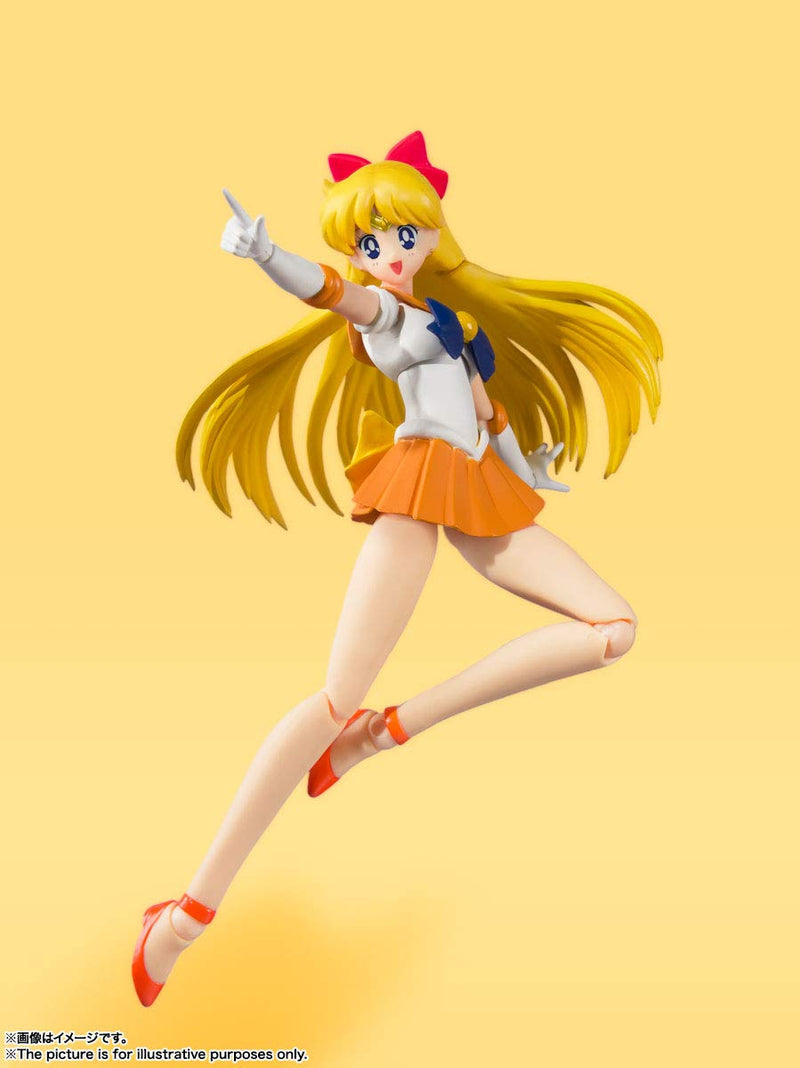 BANDAI SPIRITS S.H.Figuarts Pretty Guardian Sailor Moon Sailor Venus -Animation Color Edition- Approx. 140mm PVC&ABS painted movable figure