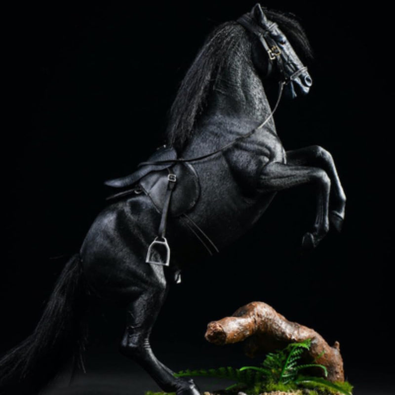 HiPlay JXK 1/12 Warm Blooded Horse 2.0 War Horse Animal Figure Painted Complete Product Made of PVC Black