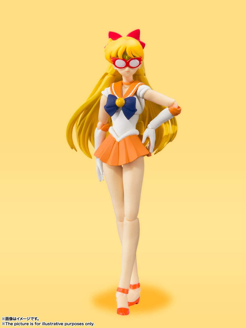 BANDAI SPIRITS S.H.Figuarts Pretty Guardian Sailor Moon Sailor Venus -Animation Color Edition- Approx. 140mm PVC&ABS painted movable figure