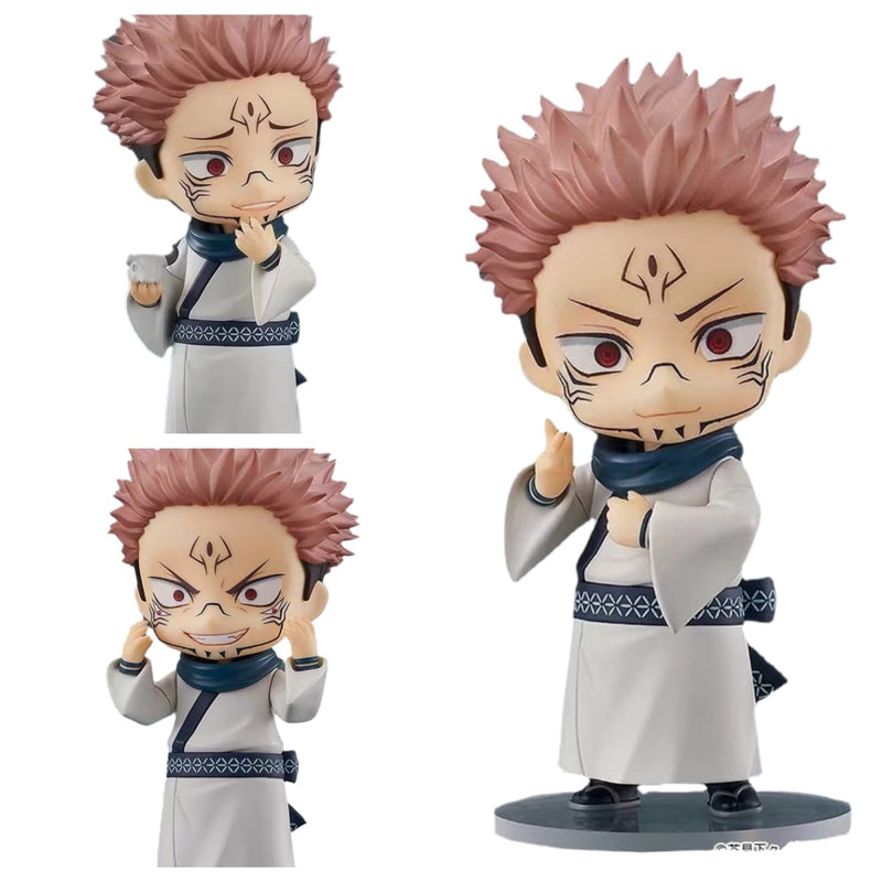 BoayDar figma Rukappu Nendoroid Jujutsu Kaisen Figure Q version Yujin Kojo Gojo Satoru Fushikuro Kei Ryoujin Sukuna Kugisaki Nobara Figure Goods Movable and changeable face 10cm Model Statue Roujin Sukuna