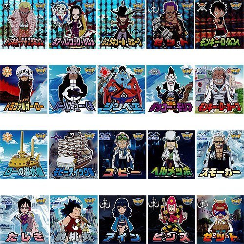 One Piece World Collectable Figure 4 Stickers Set of 20 Types Banpresto Prize