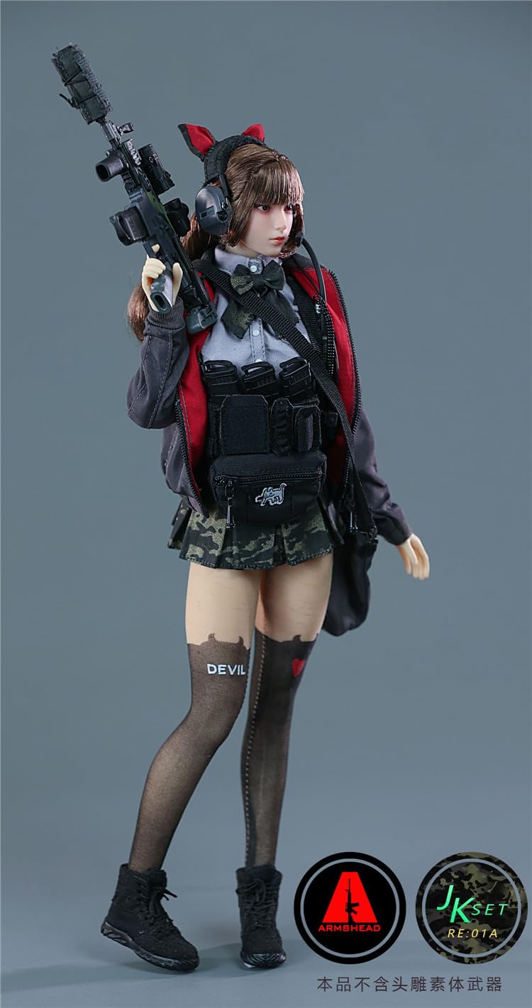 Toys Hobby 1/6 scale action figure compatible with TBLeague body ARMSHEAD JK GIRL SET RE01A sailor combat style clothes and shoes set