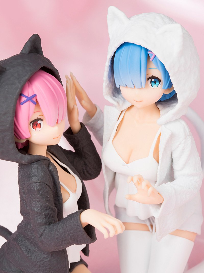 Ichiban Kuji Re:ZERO -Starting Life in Another World- I'm always with you Last One Prize Rem & Ram Figure Nyanko mode Last One ver.